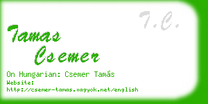tamas csemer business card